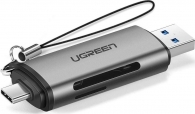 Ugreen 50706 SD / micro SD card reader for USB 3.0 / USB Type C 3.0 gray