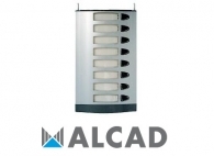 ALCAD MPS-108 Entrance panel with 8 single push-buttons.2-wire system.Linea 201 aesthetic