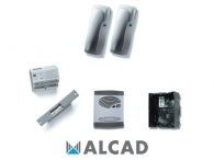 ALCAD KAD-41001 Kit θυροτηλεφώνου με 1 διπλό μπουτόν σύστημα 4+Ν καλωδιών, 2 διαμερισμάτων
