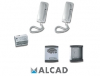 ALCAD KBS-42121 Kit θυροτηλεφώνου με 1 μονό μπουτόν σύστημα 4+Ν καλωδιών,1 διαμερίσματος με ενδοεπικοινωνία,χωρίς κυπρί