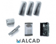 ALCAD KAS-41003 Kit θυροτηλεφώνου με 3 μονά μπουτόν σύστημα 4+Ν καλωδιών