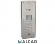 ALCAD PAK-61012 Vandal resistant entrance panel with 2-wire audio unit, TFT screen, electronic directory and keypad. With window for VIGIK module, format T25