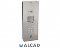 ALCAD PAK-61014 Vandal resistant entrance panel with 2-wire audio unit, TFT screen, electronic directory and keypad. With window for VIGIK module, format T25 and mounting bolts
