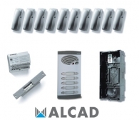 ALCAD KAD-41005 Kit θυροτηλεφώνου με 5 διπλά μπουτόν σύστημα 4+Ν καλωδιών