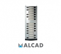 ALCAD MPD-903 Configurable push-button entrance panel 9-16 storeys.2-wire system.Linea 201 aesthetic